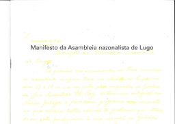 Manifesto da Asambleia nazonalista de Lugo