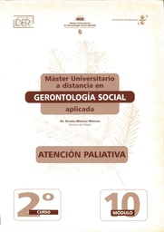 Máster Universitario a distancia en Gerontología Social aplicada. Atención paliativa 