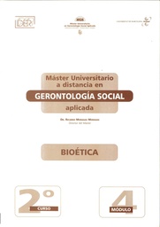Máster Universitario a distancia en Gerontología Social aplicada. Bioética 