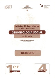 Máster Universitario a distancia en Gerontología Social aplicada. Derecho