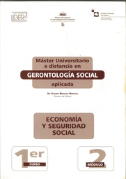 Máster Universitario a distancia en Gerontología Social aplicada. Economía y seguridad social
