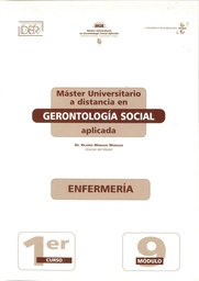Máster Universitario a distancia en Gerontología Social aplicada. Enfermería