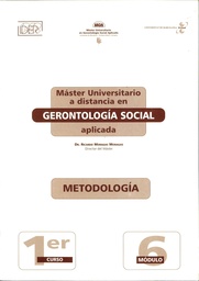 Máster Universitario a distancia en Gerontología Social aplicada. Metodología