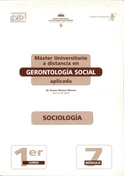 Máster Universitario a distancia en Gerontología Social aplicada. Sociología