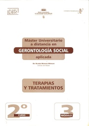 Máster Universitario a distancia en Gerontología Social aplicada. Terapias y tratamientos