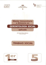 Máster Universitario a distancia en Gerontología Social aplicada. Trabajo social