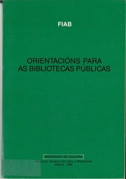 Orientacións para as bibliotecas públicas
