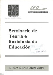 Seminario de Teoría e Socioloxía da Educación