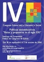 IV Congreso estatal del/a educador/a social. Actas. Políticas socioeducativas. Retos y propuestas en el siglo XXI