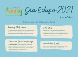 Día Internacional da Educación Social 2021. Celebramos 20 anos en valor