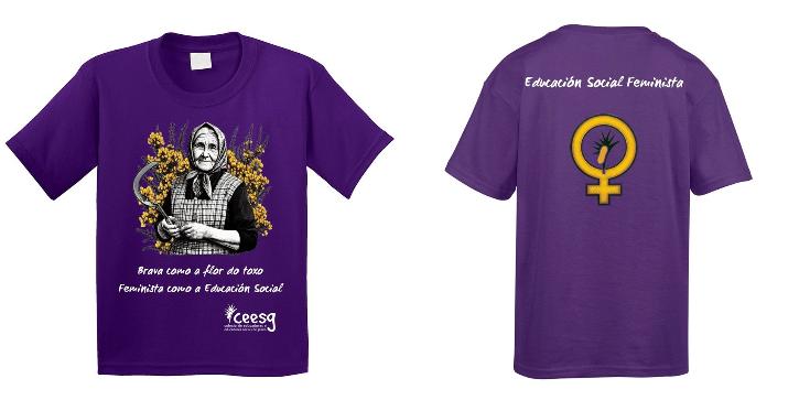 Camiseta Brava e Feminista. Talla S