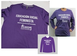 [CamisetaL] Camiseta #EducaciónSocialFeminista. Talla L